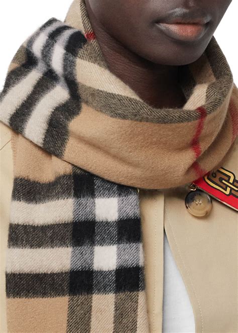 burberry animal print giant check cashmere scarf|burberry check cashmere scarf sale.